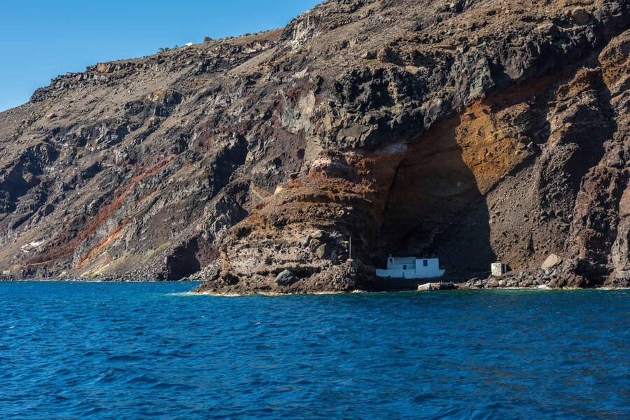 Santorini Port: Cruise to Volcano, Hot Springs & Thirassia - Palea Kameni Hot Springs Swim: Warm Water and Real Thermals