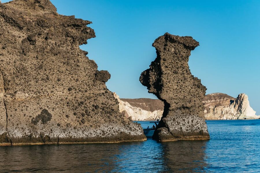 Santorini: Sailing Catamaran Cruise with BBQ and Drinks - Palea Kameni and the hot springs soak that changes the pace
