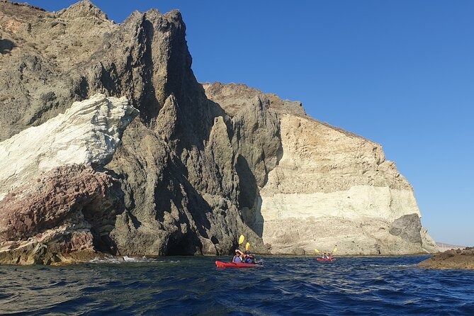 Santorini Sea Kayak - South Discovery, Small Group incl. Sea Caves and picnic - Akrotiri finish and the return to shore
