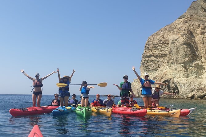 Santorini Sea Kayak - South Discovery, Small Group incl. Sea Caves and picnic - Group size, pairing rules, and what that means for you