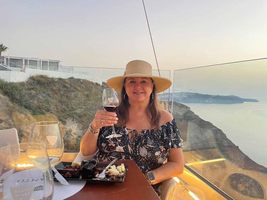 Santorini: Small-Group Sunset Wine Tour with Santo Winery - Santo Winery at sunset: the view is the main event, and the wines finish strong