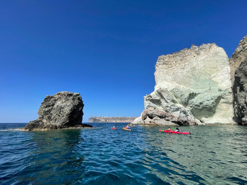 Santorini: South Sea Kayaking Tour with Sea Caves and Picnic - Your 3-Hour Route From Akrotiri to Red, Kampia, and White