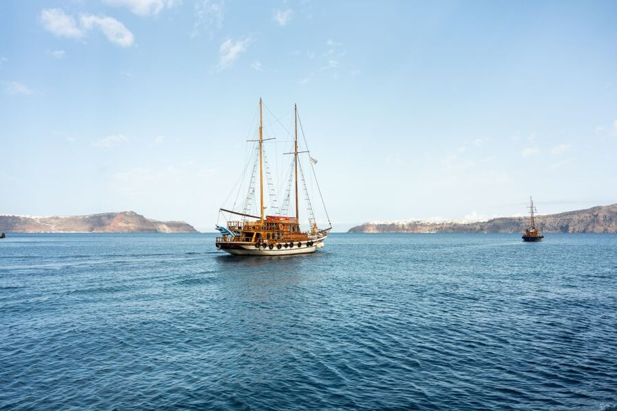 Santorini: Volcanic Islands Cruise with Hot Springs Visit - Thirassia bay swim break: a calmer island feel from the water