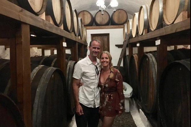 Santorini Wine Adventure with 12 Wine Tastings, Tapas and Sunset - Sunset option at Santo Wines: full sunset, tapas, and free photo help