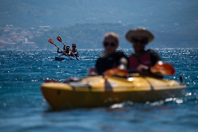 Sea Kayaking in Navarino Bay - Paddling back to Divari Bay, with photos to close the loop