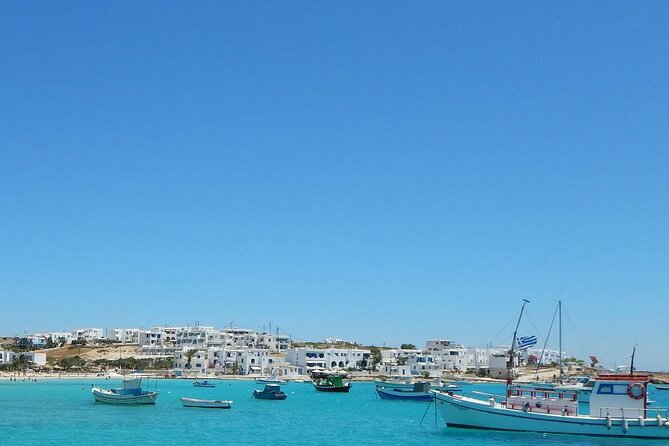 Semi-private Antiparos & Caves Blue Lagoon OR Rina Cave & Small Cyclades - A 9-hour yacht day from Naxos Town