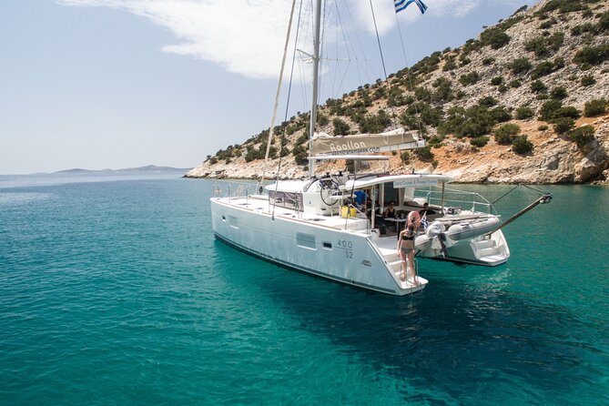 Shared Catamaran All inclusive-Day Cruise to Naxos or Paros - Swim and Snorkel Stops: Masks Provided, Real Water Time