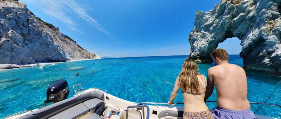 Skiathos: Private Lalaria Beach and Caves Speedboat Tour - Why the north side of Skiathos is a different day