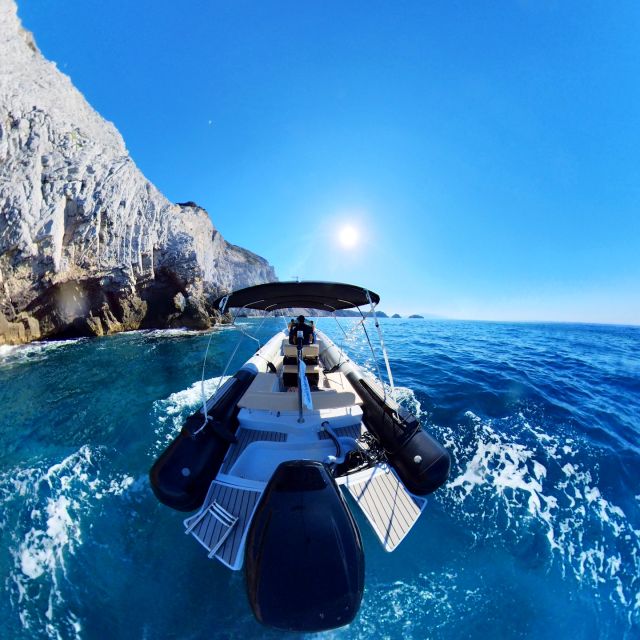 Skiathos: Private Lalaria Beach and Caves Speedboat Tour - Entering the Dark Cave by speedboat
