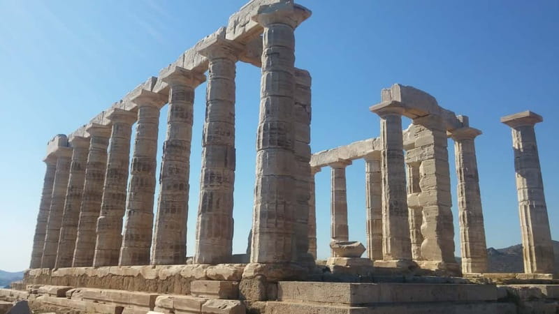 Sounion tour with Official Guide &ticket for Poseidon Temple - The Athens Riviera drive: beaches, coves, and Saronic Gulf views