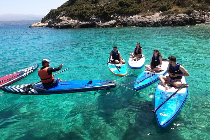 Stand -Up Paddleboard and Multi-Surprise Elements Tour in Crete - First Gear-Up at SUP in Crete: Boards, Leashes, and PFDs