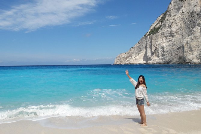 Zakynthos : One day small group tour to Navagio beach Blue Caves & top view - Maravelia Cave and the Optional Cave Swim Moment