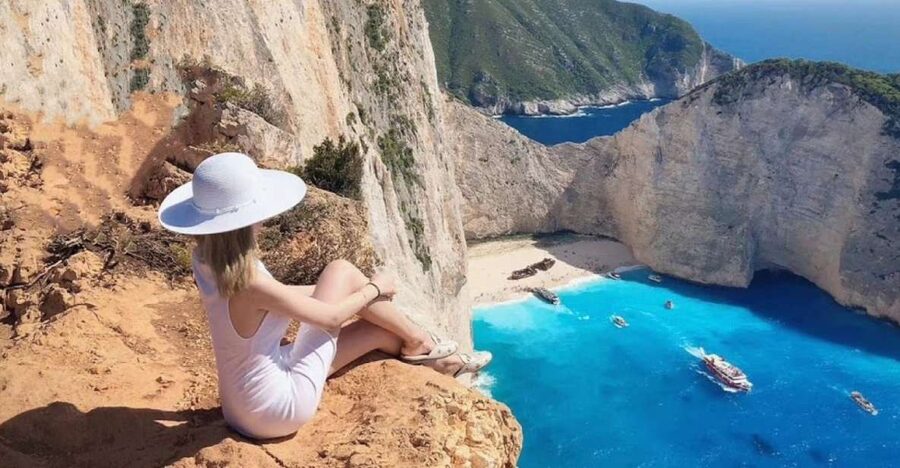 Zakynthos Small Group Tour Shipwreck & Blue Caves Land & Sea - Blue Caves: the star swim of the west coast